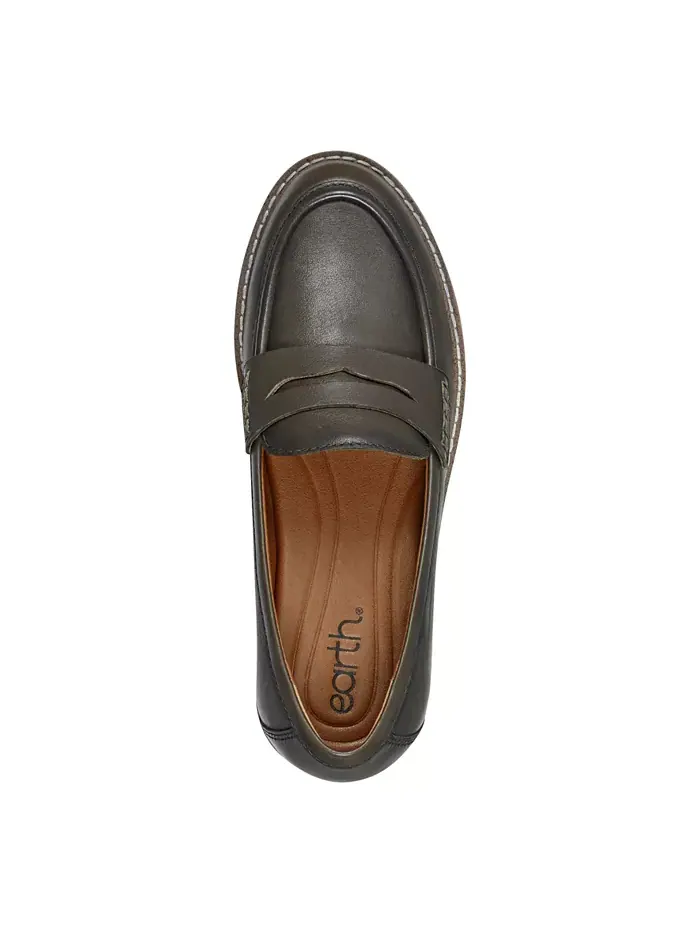Женские лоферы Javas Slip-On Penny Earth — изображение 4 из 6, темный оливковый