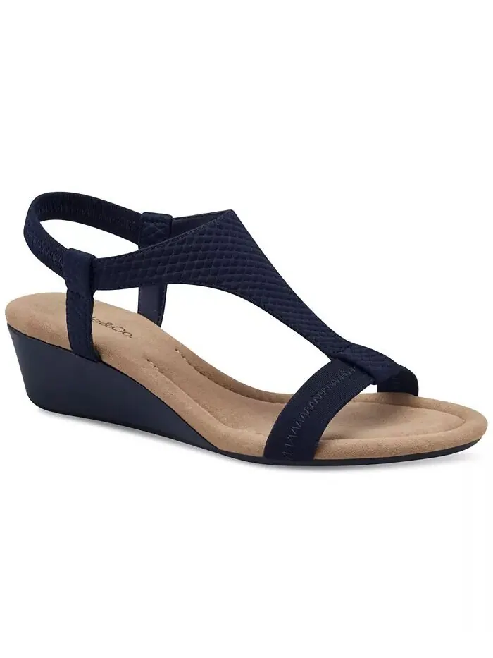 Женские сандалии на танкетке Step N Flex Vacanzaa Style & Co — изображение 1 из 6, темно-синий