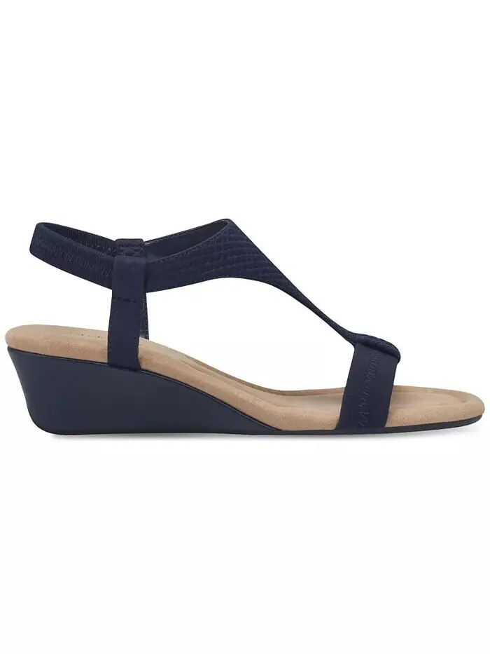Женские сандалии на танкетке Step N Flex Vacanzaa Style & Co — изображение 2 из 6, темно-синий