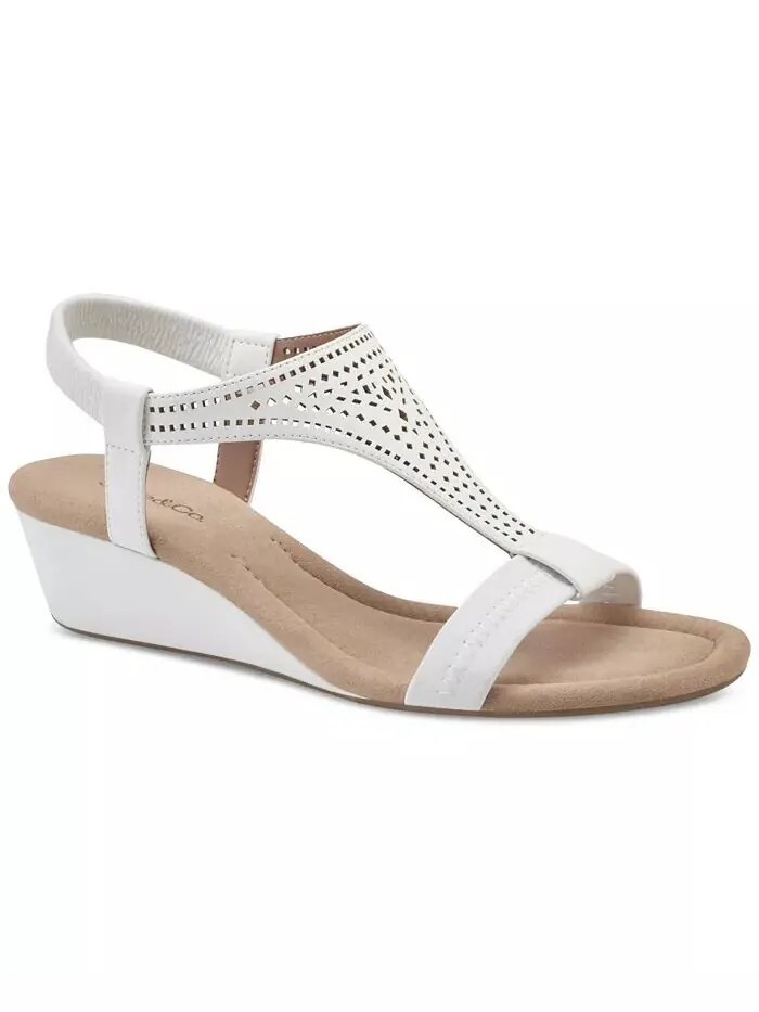 Женские сандалии на танкетке Step N Flex Vacanzaa Style & Co — изображение 1 из 6, белый