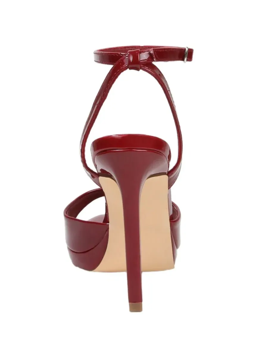 Босоножки на каблуке Hina Platform Burgundy BERNESS — изображение 3 из 6, бордовый