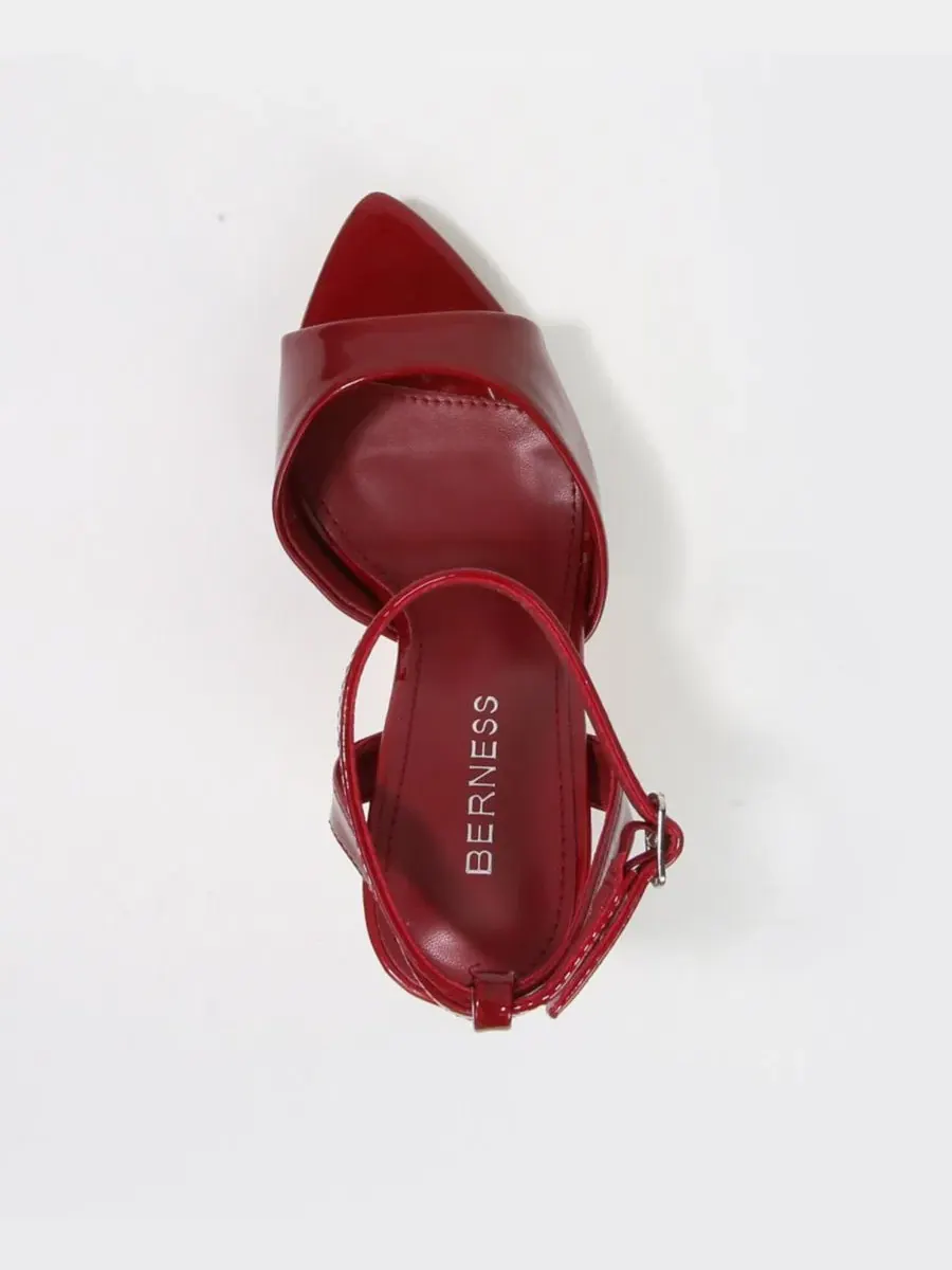 Босоножки на каблуке Hina Platform Burgundy BERNESS — изображение 4 из 6, бордовый