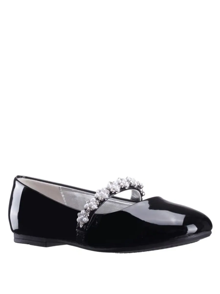 Балетки для девочек с кристаллами и жемчугом JOANSIE by Nina Shoes — изображение 1 из 7, черный