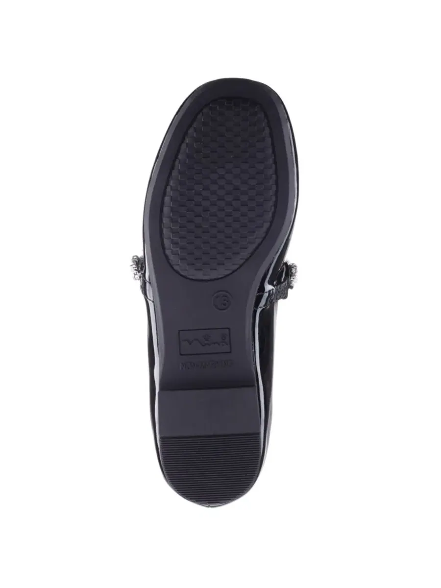 Балетки для девочек с кристаллами и жемчугом JOANSIE by Nina Shoes — изображение 7 из 7, черный