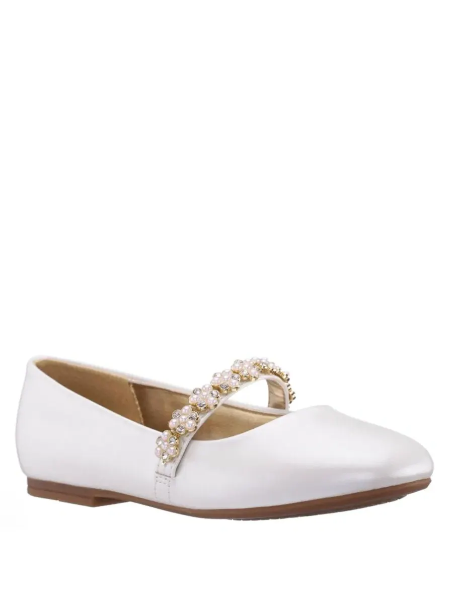 Балетки для девочек с перламутровым блеском, модель Pearlized Ballet Dress Shoe Nina — изображение 1 из 7, белый