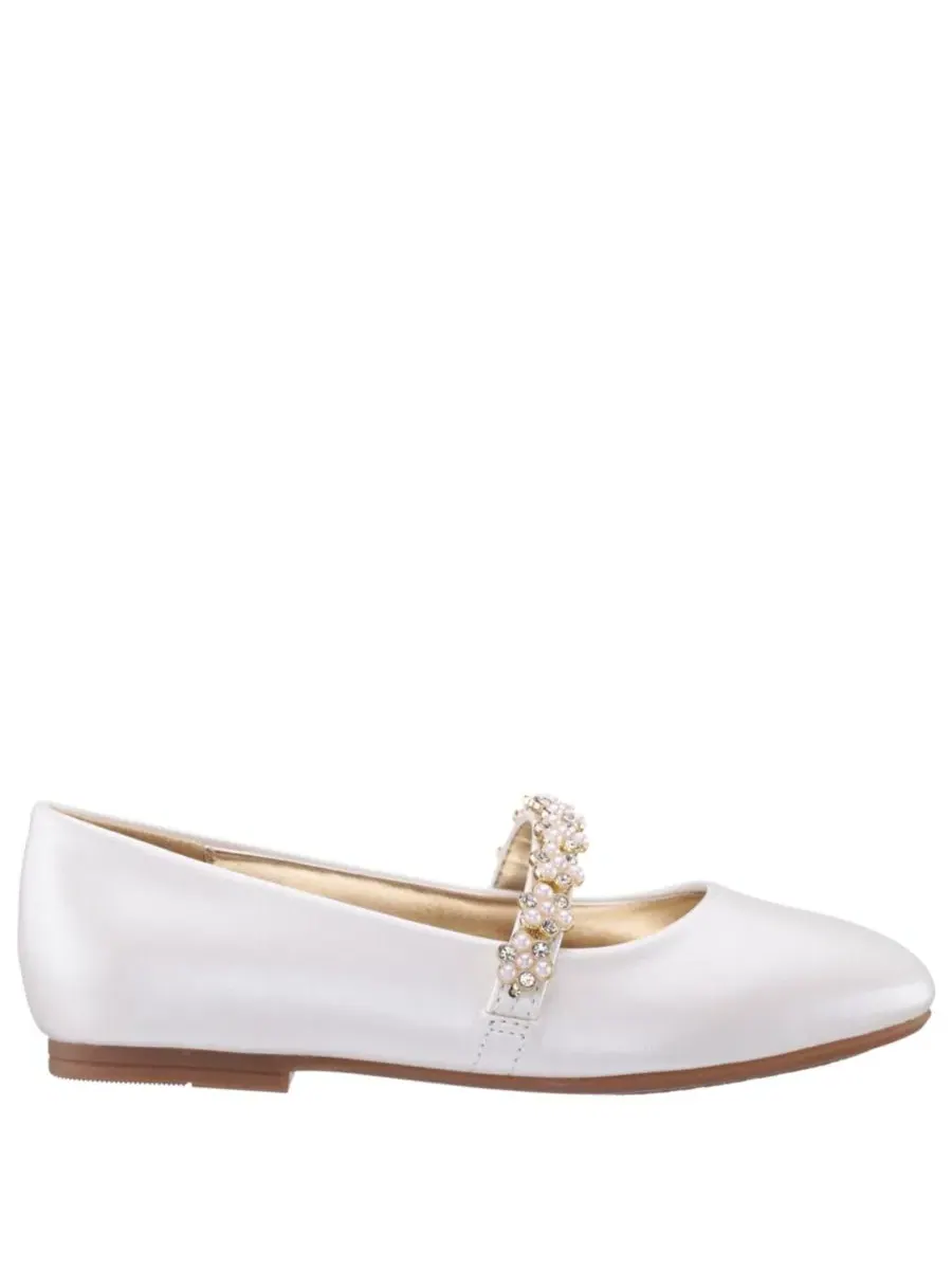 Балетки для девочек с перламутровым блеском, модель Pearlized Ballet Dress Shoe Nina — изображение 2 из 7, белый