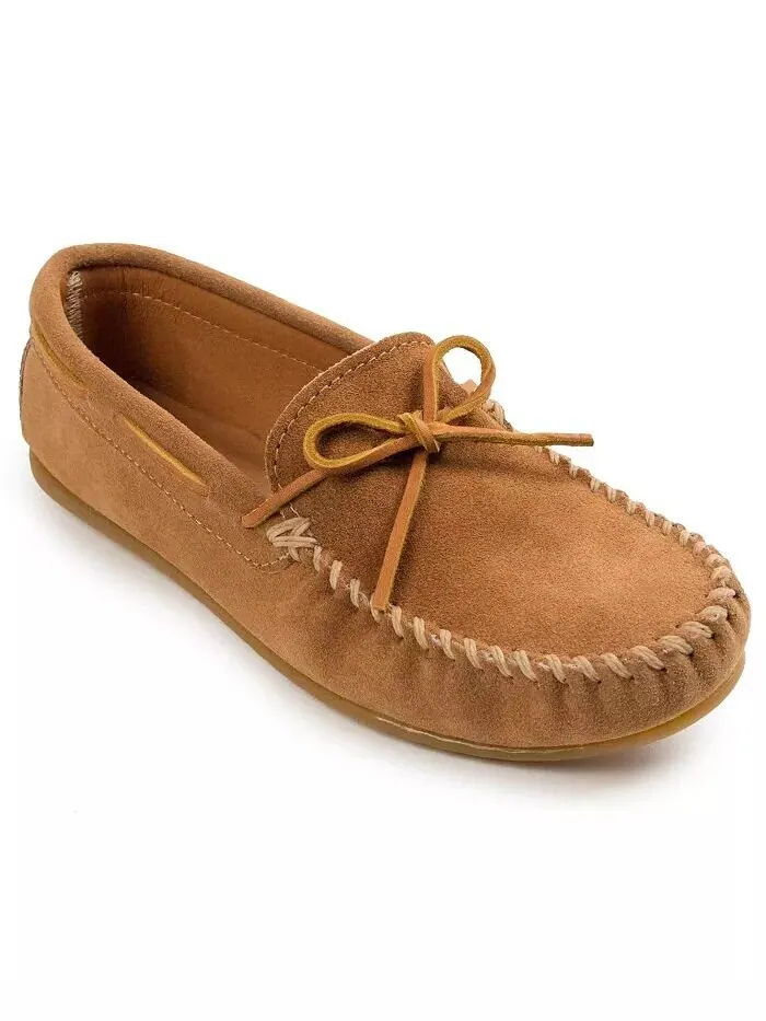 Мужские замшевые классические мокасины Minnetonka — бежевый