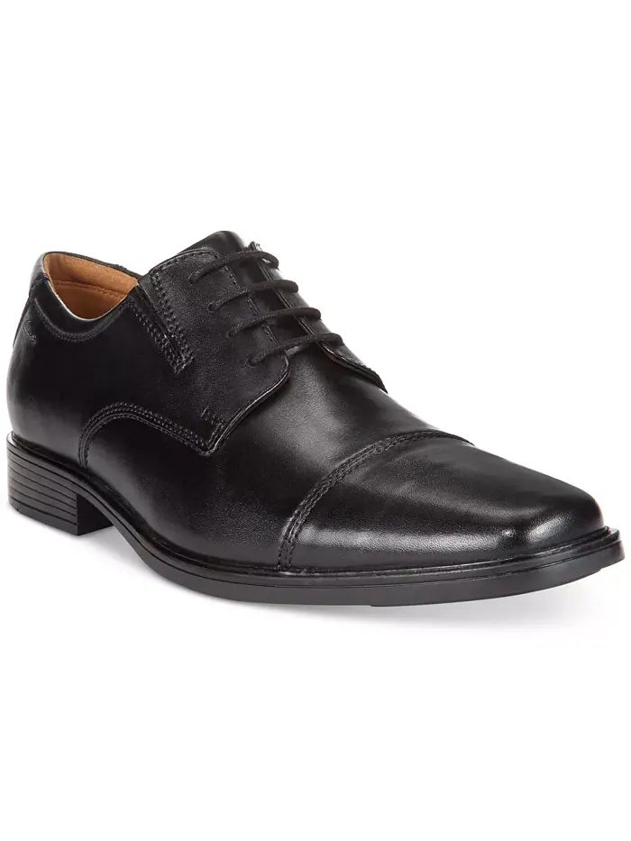 Оксфорды мужские Clarks Tilden с мыском-каплей — изображение 1 из 11, черный