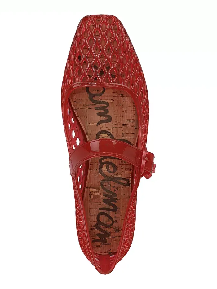 Женские балетки Michaela Jelly Mary Jane Sam Edelman — изображение 3 из 7, красный
