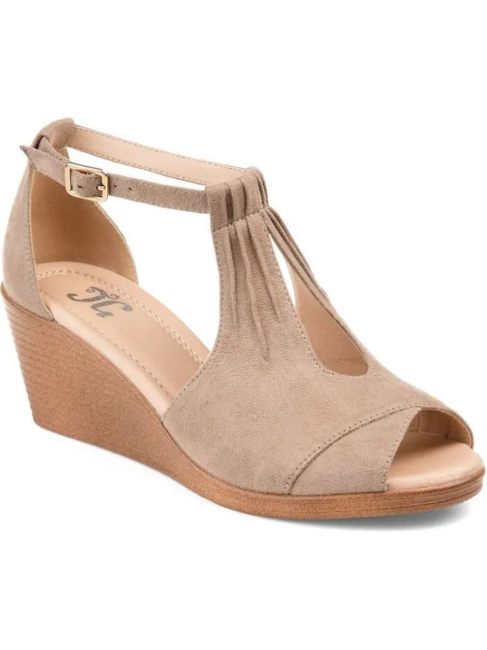Женские босоножки на танкетке Kedzie Journee Collection — изображение 1 из 8, тауп