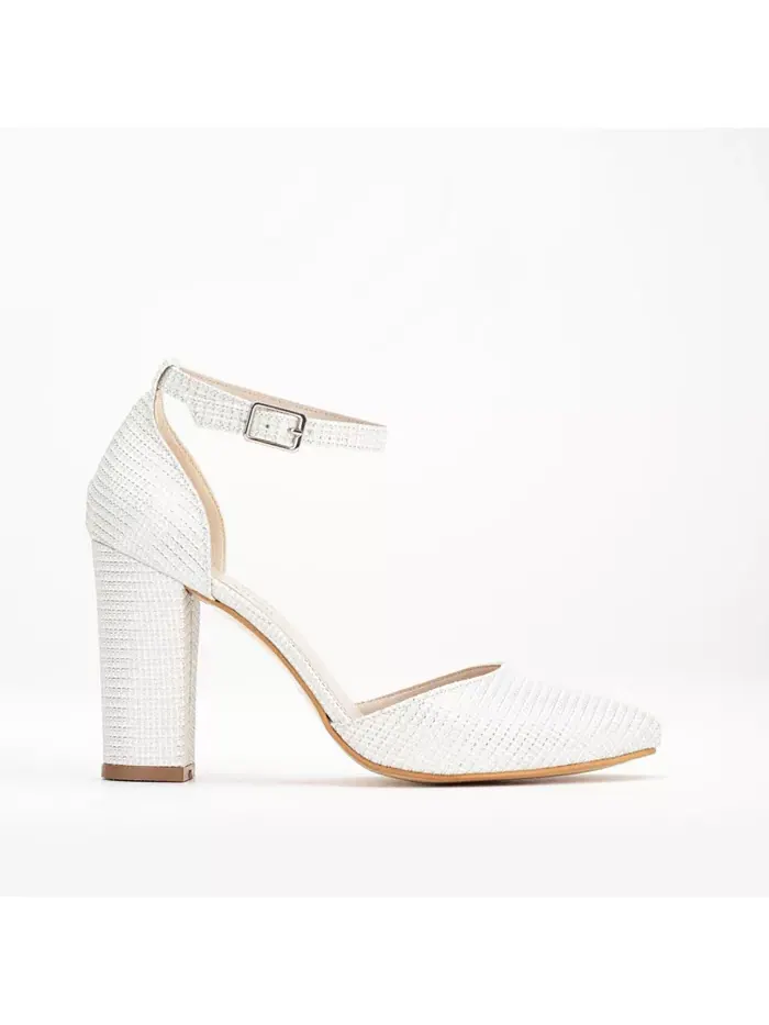 Туфли Gisele на высоком квадратном каблуке Forever & Always Shoes — изображение 1 из 5, слоновая кость