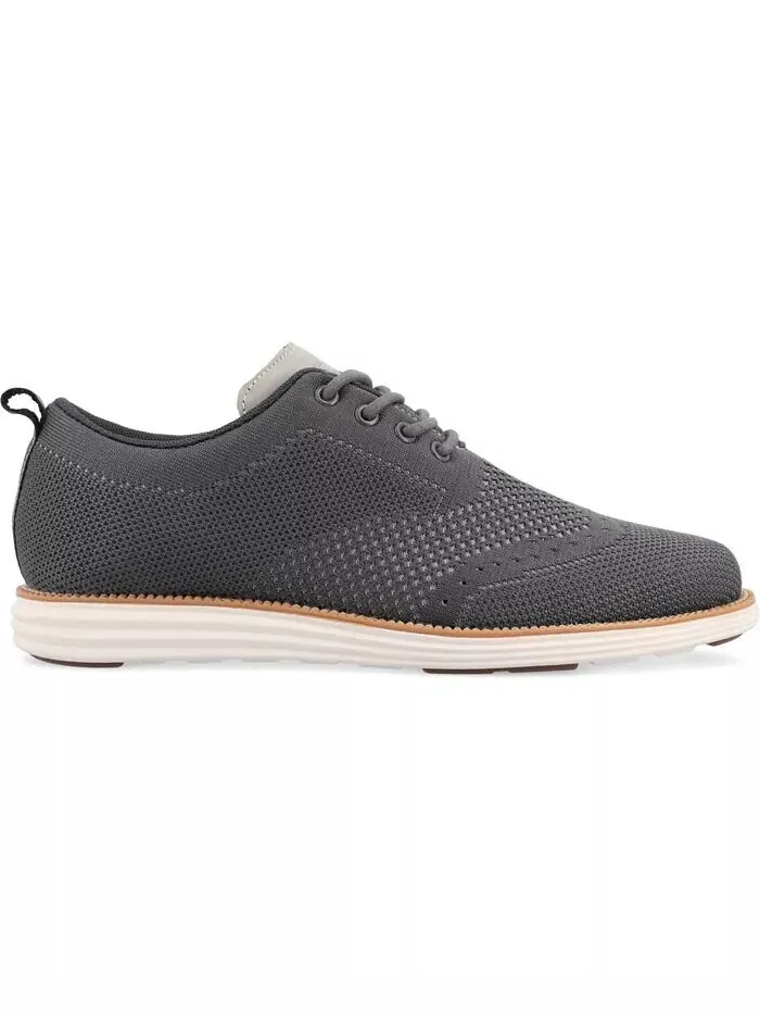 Мужские туфли Ezra Tru Comfort Foam Knit Wingtip Vance Co. — изображение 2 из 6, серый