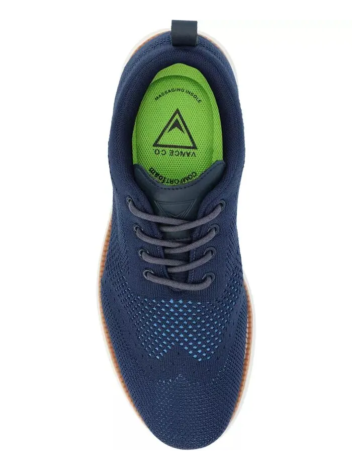 Мужские туфли Ezra Tru Comfort Foam Knit Wingtip Vance Co. — изображение 4 из 6, синий
