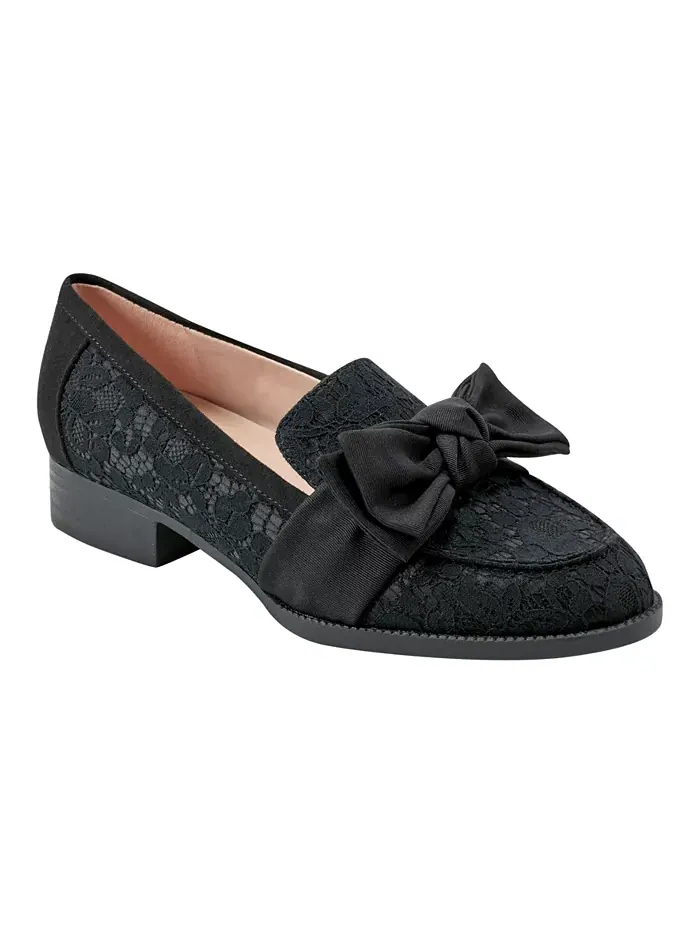 Женские лоферы Lindio Bow Slip On с бантом Bandolino — изображение 1 из 5, черный