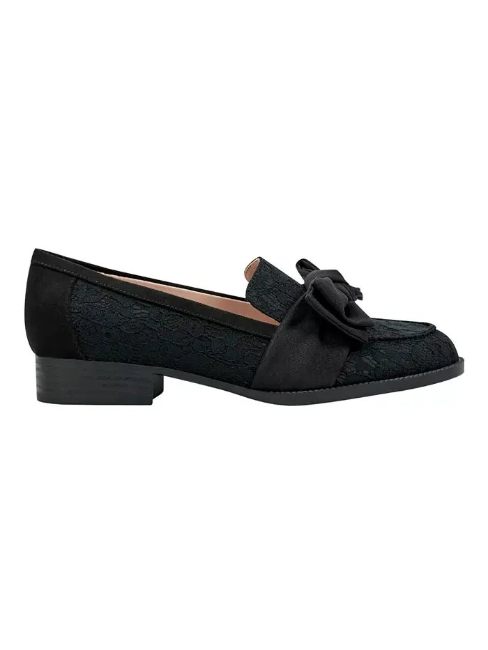 Женские лоферы Lindio Bow Slip On с бантом Bandolino — изображение 2 из 5, черный