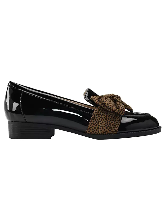 Женские лодочки Lindio Bow Slip-On с зауженным носком Bandolino — изображение 2 из 5, черный