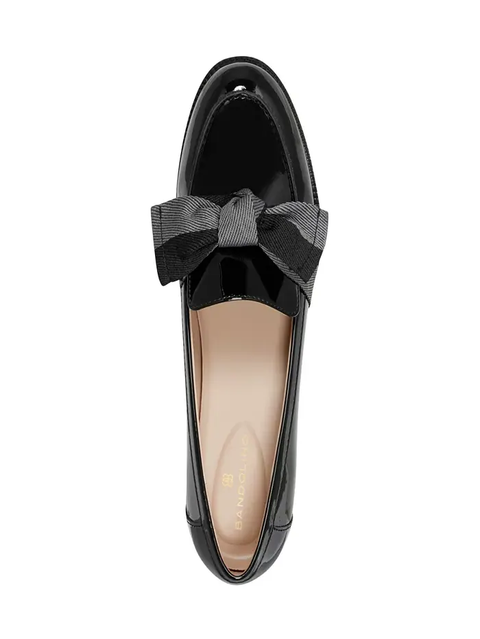 Женские лоферы Lindio Bow Slip On с бантом Bandolino — изображение 4 из 5, серый/черный