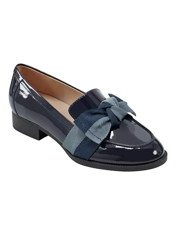 Женские лоферы Lindio Bow Slip On с бантом Bandolino — изображение 1 из 5, синий/темно-синий