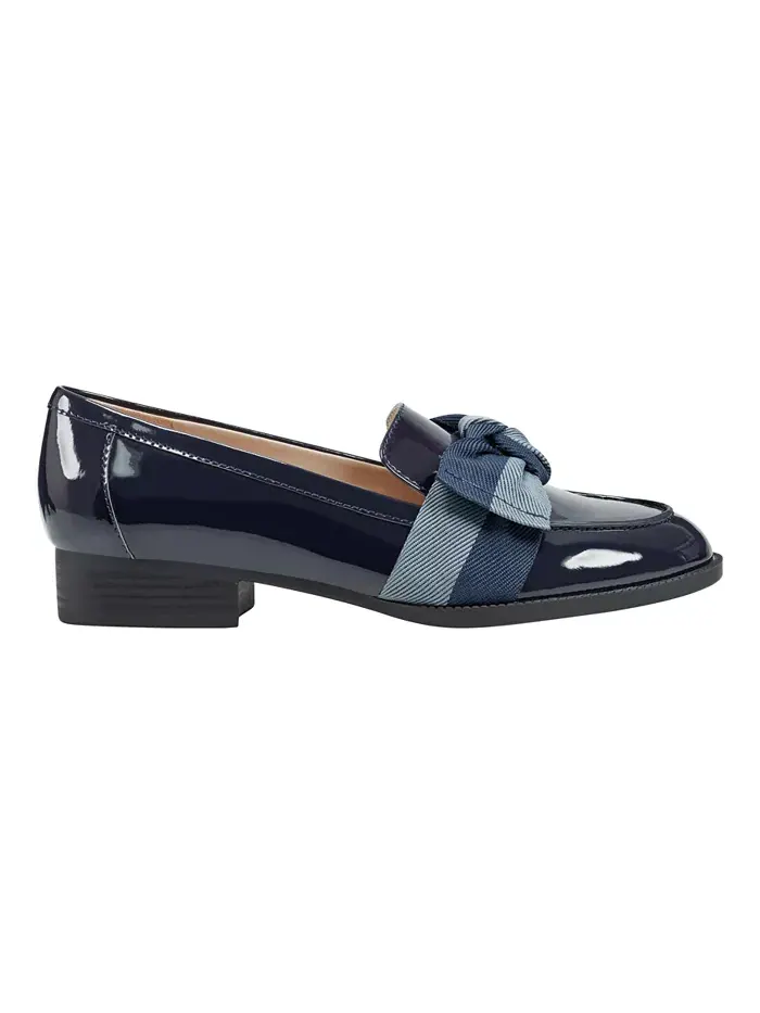Женские лоферы Lindio Bow Slip On с бантом Bandolino — изображение 2 из 5, синий/темно-синий