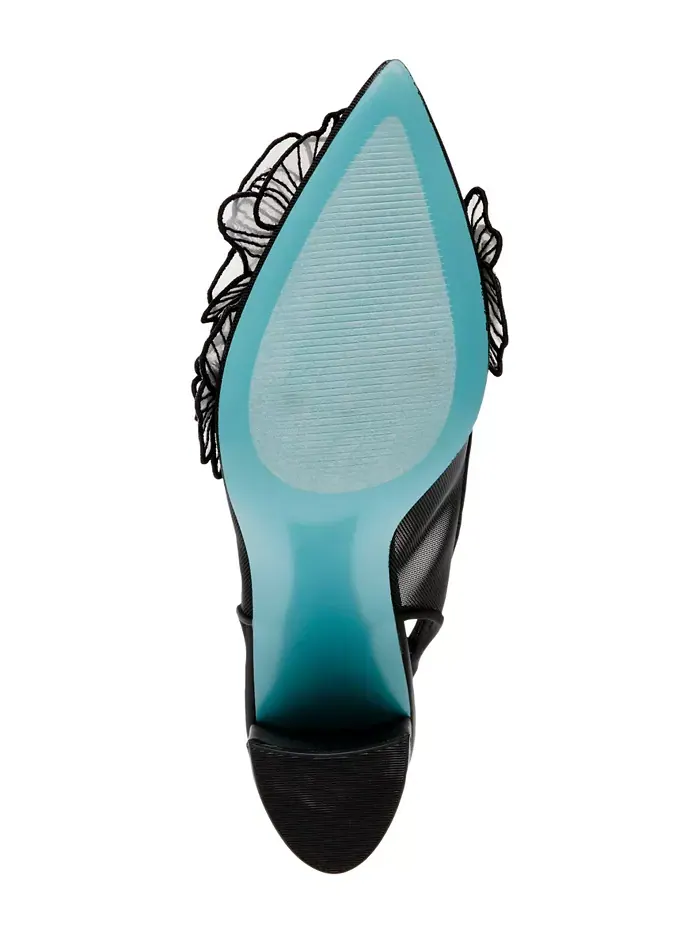 Женские туфли-лодочки Petra Flower Applique Slingback Betsey Johnson — изображение 5 из 6, черный