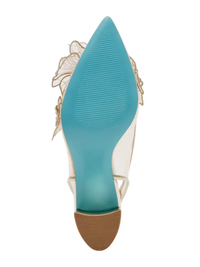 Женские туфли-лодочки Petra Flower Applique Slingback Betsey Johnson — изображение 5 из 5, золото
