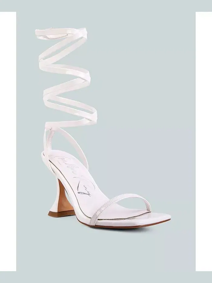 Женские босоножки Lewk Strappy Tie Up Spool Heel London Rag — изображение 3 из 5, черный
