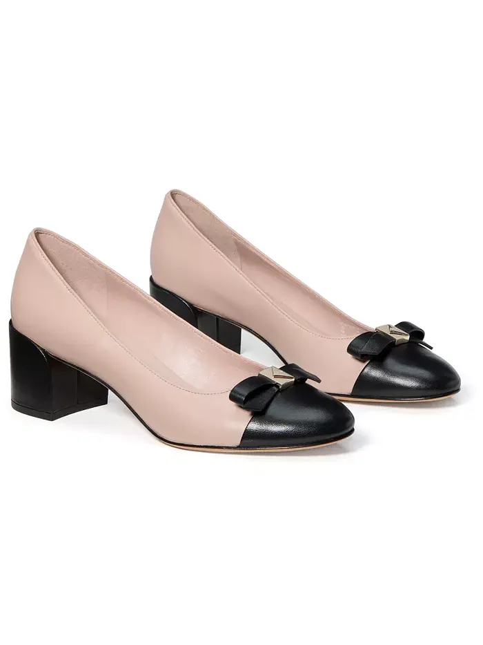 Туфли Women's Deco Bow Smooth Leather Ballet Pumps kate spade new york — изображение 2 из 4, бледный черный