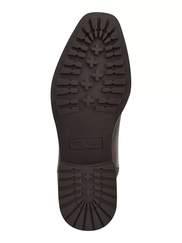 Женские сапоги Barile на широком каблуке для высокой икры Nine West — изображение 5 из 5, коричневый