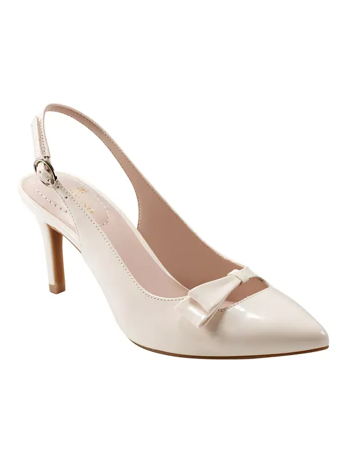 Женские туфли-лодочки Gelli Bow Slingback на каблуке Bandolino — изображение 1 из 5, слоновая кость