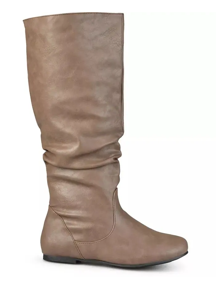 Женские сапоги Jayne Extra Wide Calf Slochy выше колена Journee Collection — изображение 7 из 10, коричневый
