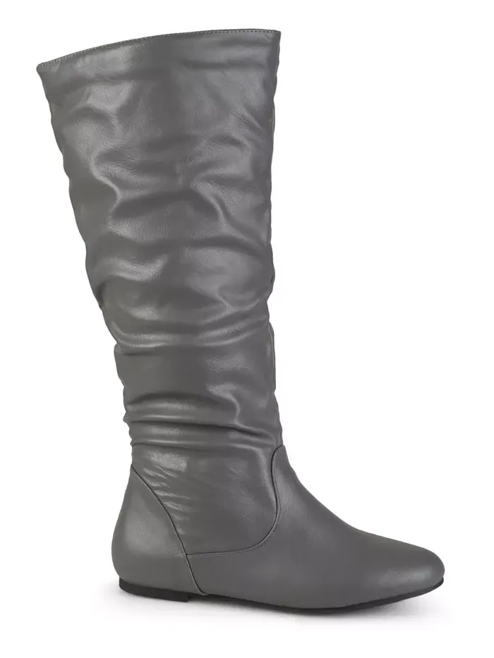 Женские сапоги Jayne Extra Wide Calf Slouchy до колена с широким голенищем Journee Collection — изображение 2 из 5, серый