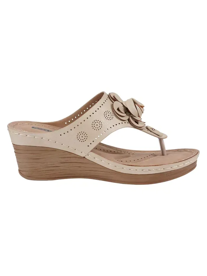 Женские босоножки Willa на платформе с цветочным принтом GC Shoes — изображение 2 из 5, золото