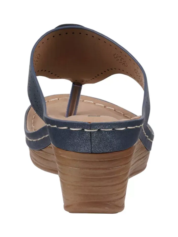 Женские босоножки Willa на платформе с цветочным принтом GC Shoes — изображение 3 из 5, синий