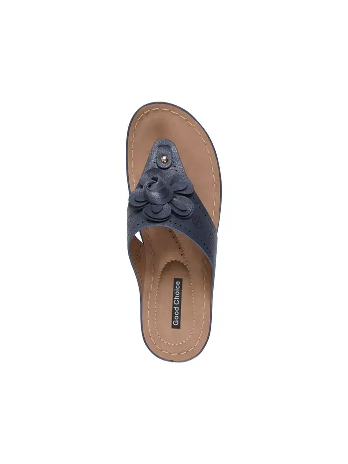 Женские босоножки Willa на платформе с цветочным принтом GC Shoes — изображение 4 из 5, синий