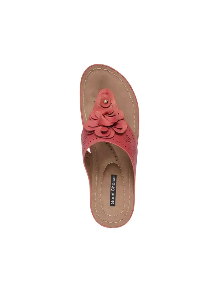 Женские босоножки Willa на платформе с цветочным принтом GC Shoes — изображение 4 из 5, красный