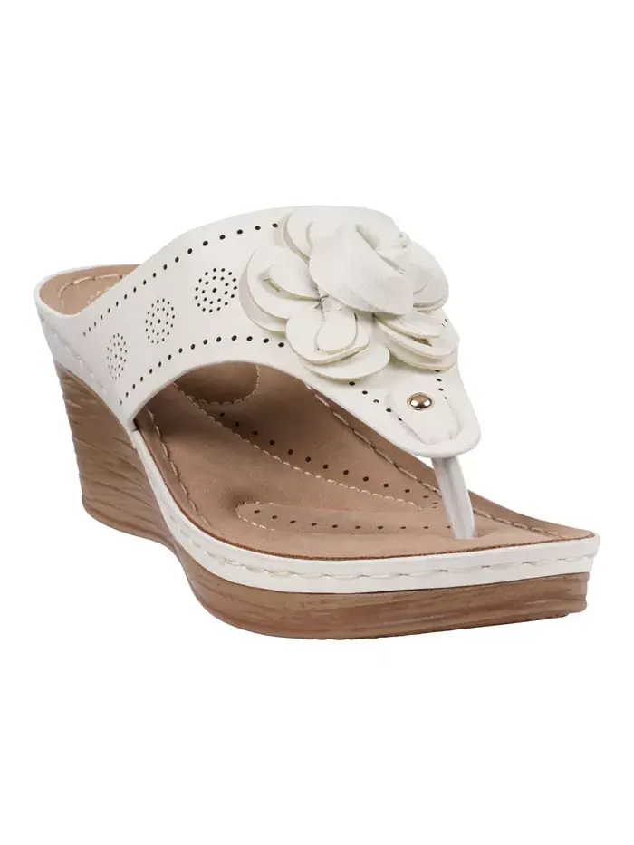 Женские босоножки Willa на платформе с цветочным принтом GC Shoes — изображение 1 из 5, белый