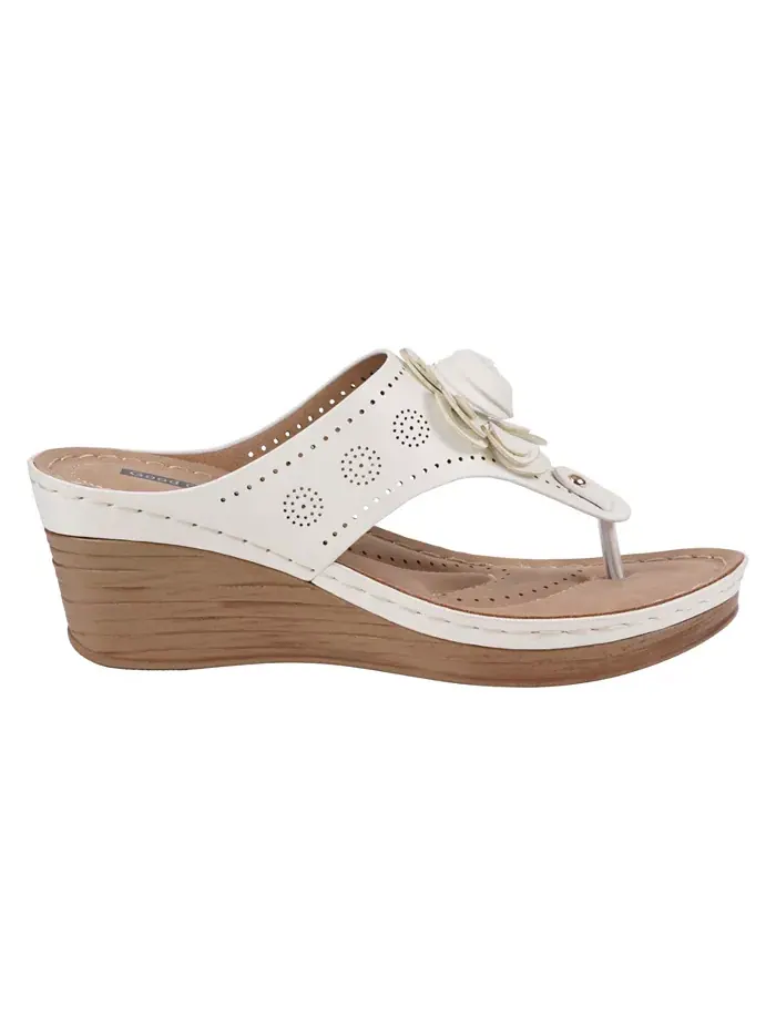 Женские босоножки Willa на платформе с цветочным принтом GC Shoes — изображение 2 из 5, белый