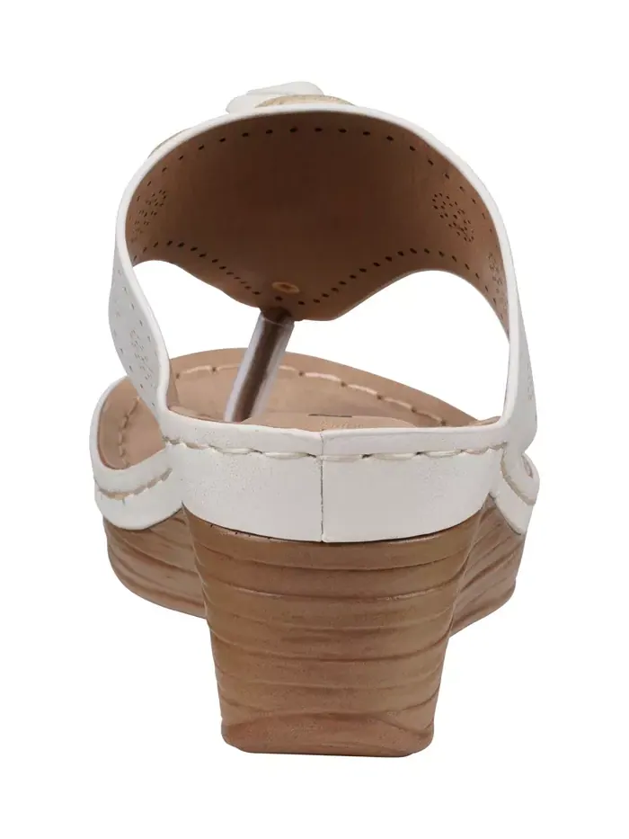 Женские босоножки Willa на платформе с цветочным принтом GC Shoes — изображение 3 из 5, белый