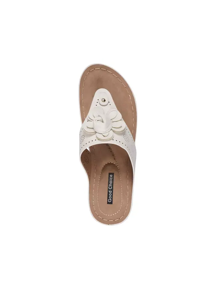 Женские босоножки Willa на платформе с цветочным принтом GC Shoes — изображение 4 из 5, белый