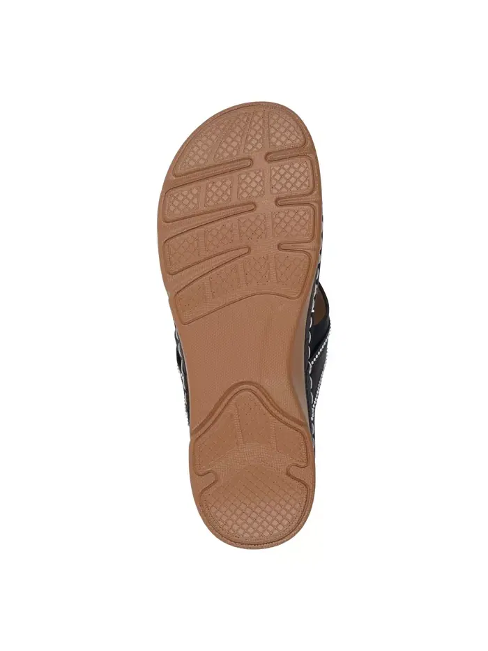 Женские плоские сандалии Vickie Flower Thong GC Shoes — изображение 5 из 5, черный