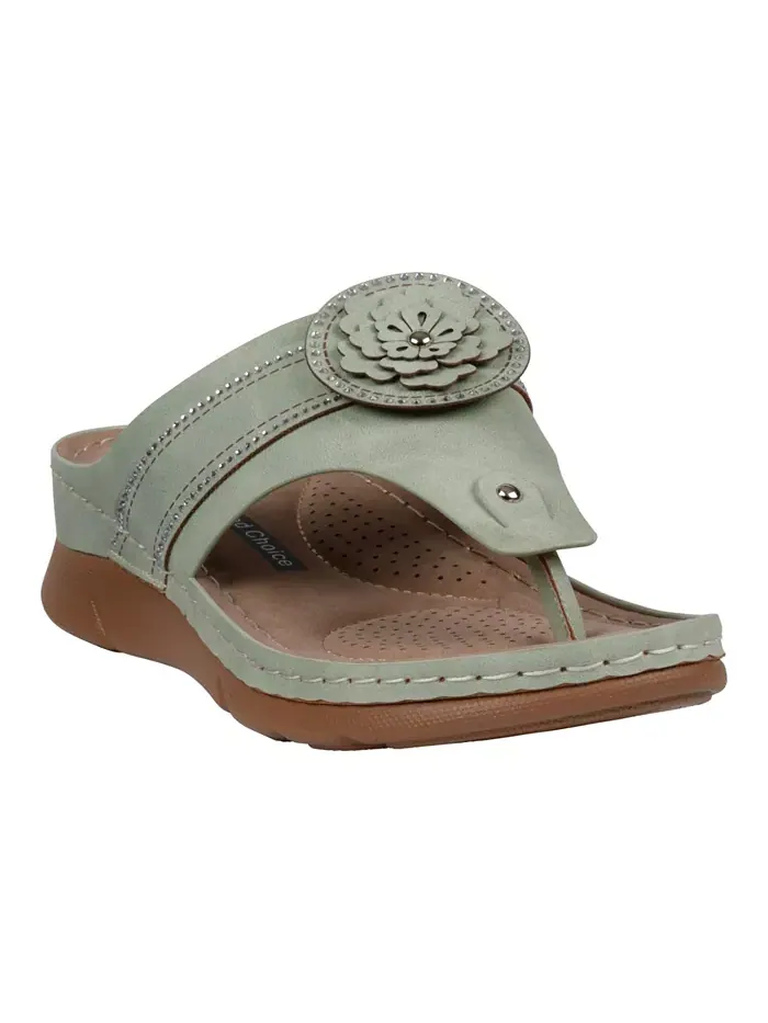 Женские плоские сандалии Vickie Flower Thong GC Shoes — изображение 1 из 5, шалфейный