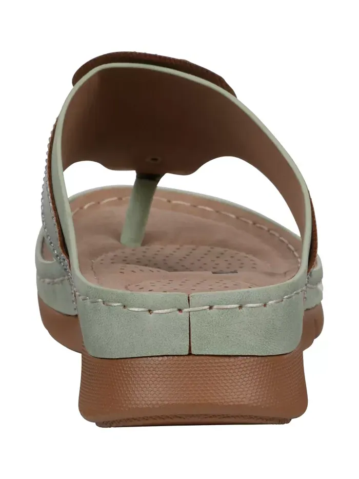 Женские плоские сандалии Vickie Flower Thong GC Shoes — изображение 3 из 5, шалфейный