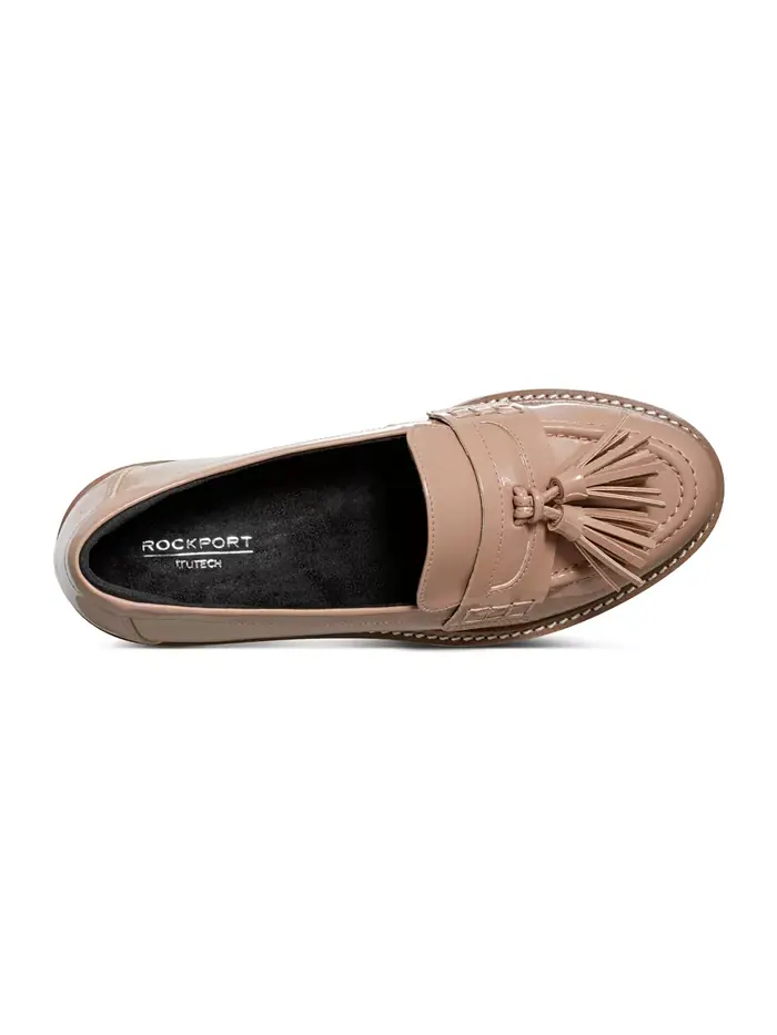 Женские повседневные лоферы Kiara Slip-On с миндалевидным носком Rockport — изображение 4 из 9, бежевый/бежевый