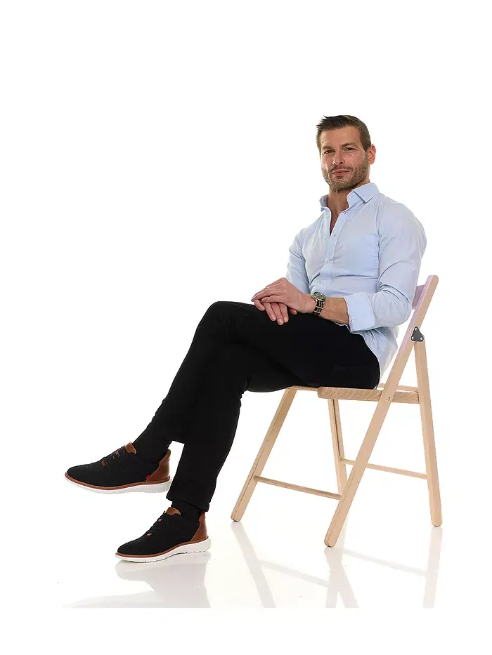 Мужские оксфорды Edison Street Hands-Free с технологией slip-on, легкие, из сетчатого материала — изображение 6 из 6, черный