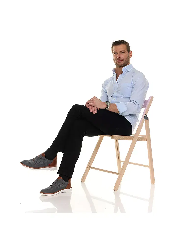 Мужские оксфорды Edison Street Hands-Free с технологией slip-on, легкие, из сетчатого материала — изображение 6 из 6, серый
