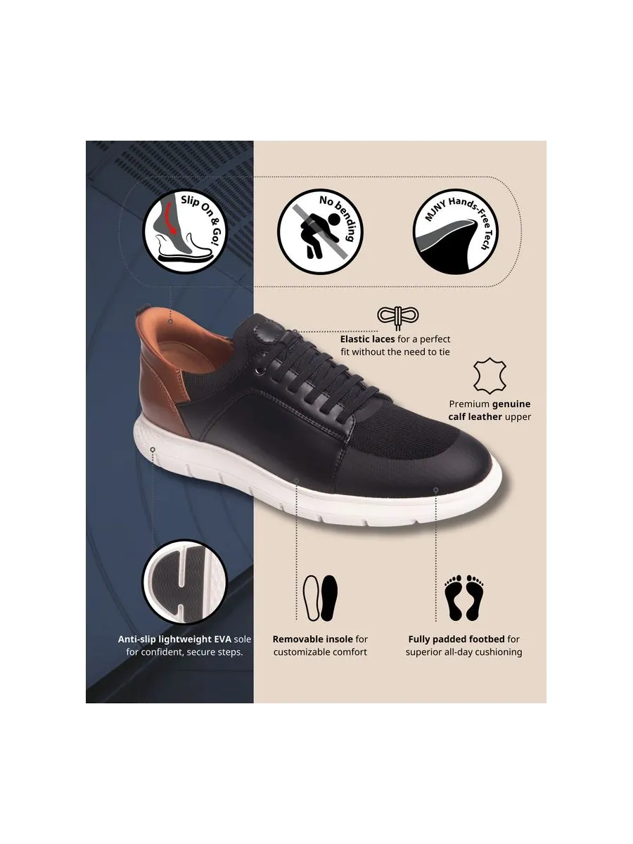 Мужские легкие кроссовки Newbury St Hands-Free Slip On Technology Marc Joseph New York — изображение 3 из 6, черный