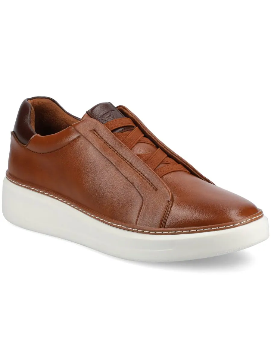 Мужские кроссовки Forbes Comfort Slip On Luxe Low Top Flexible Sneakers Vance Co — изображение 1 из 5, бежевый