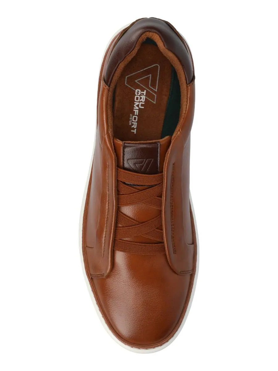 Мужские кроссовки Forbes Comfort Slip On Luxe Low Top Flexible Sneakers Vance Co — изображение 4 из 5, бежевый