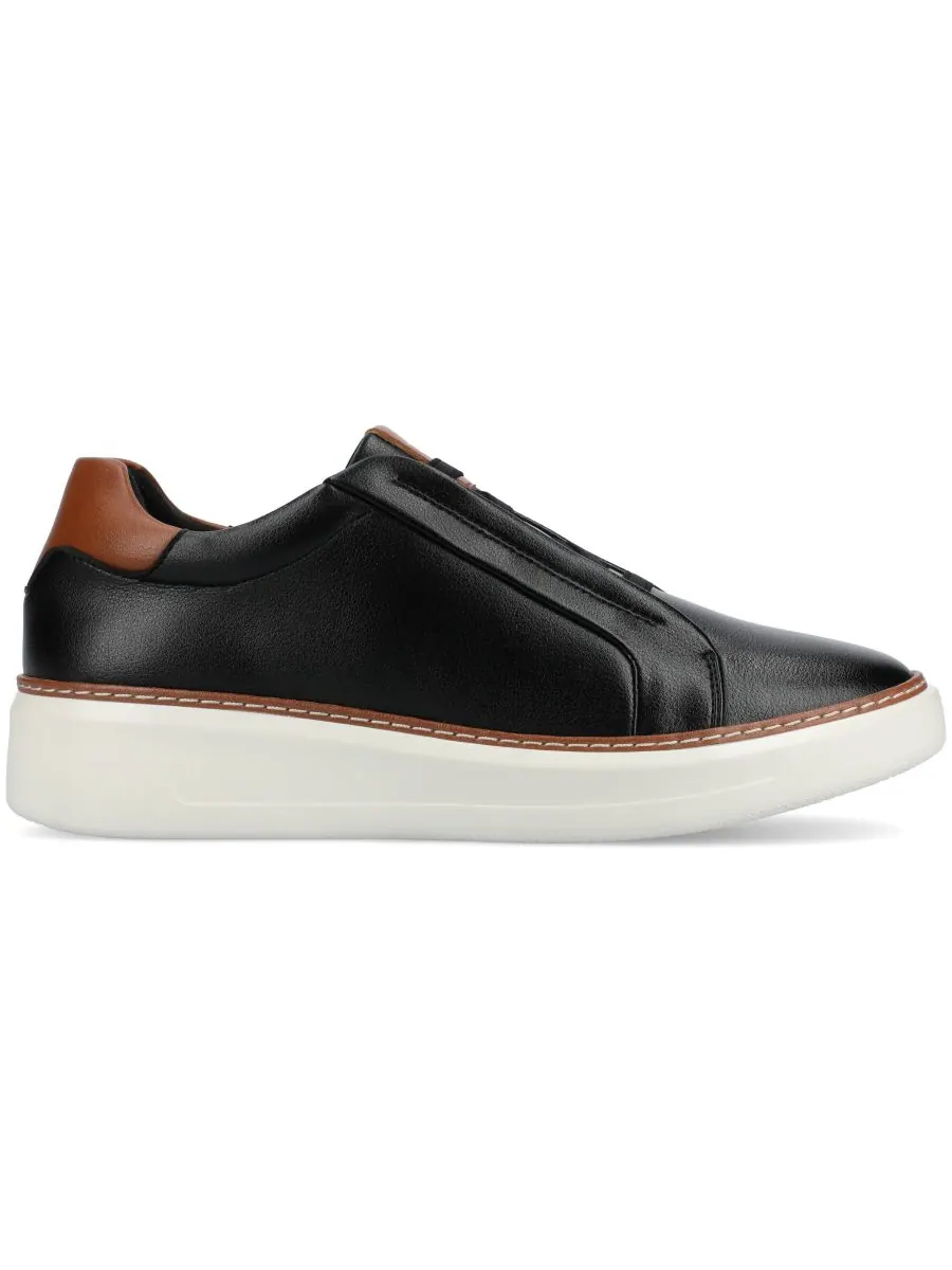 Мужские кроссовки Forbes Comfort Slip On Luxe Low Top Flexible Sneakers Vance Co — изображение 2 из 5, черный