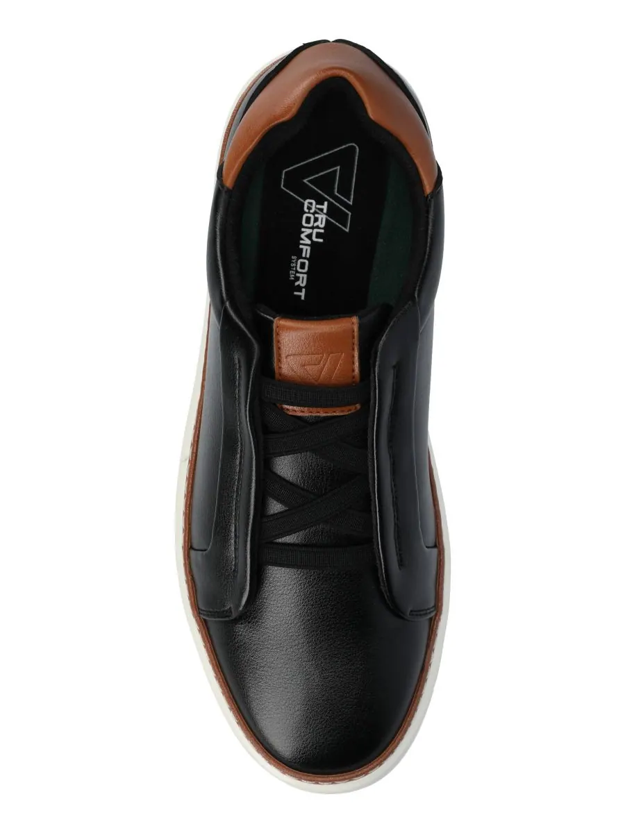 Мужские кроссовки Forbes Comfort Slip On Luxe Low Top Flexible Sneakers Vance Co — изображение 4 из 5, черный